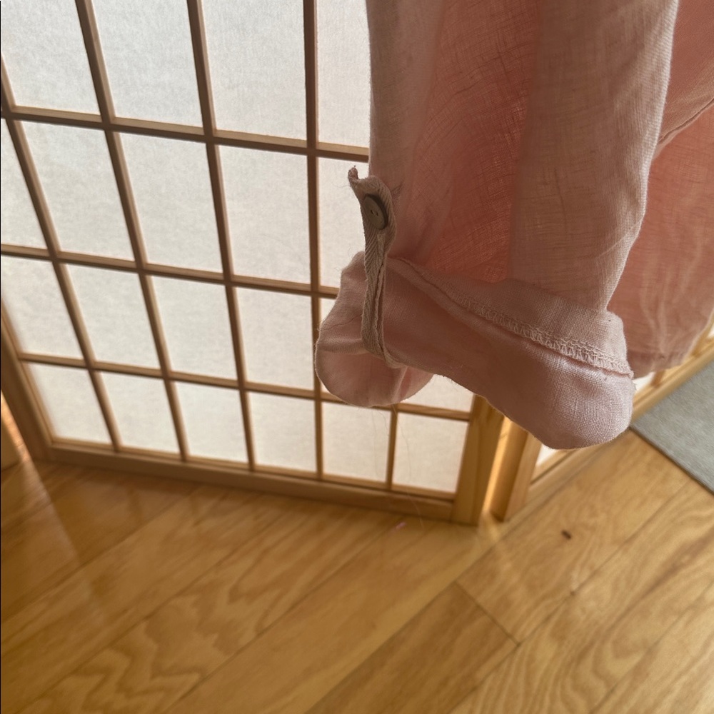100 % pink linen overalls - Picture 3 of 10